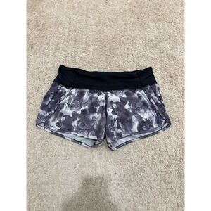 Lululemon Speed Up Shorts Womens 6 Floral Athleisure Gym Performance Stretch